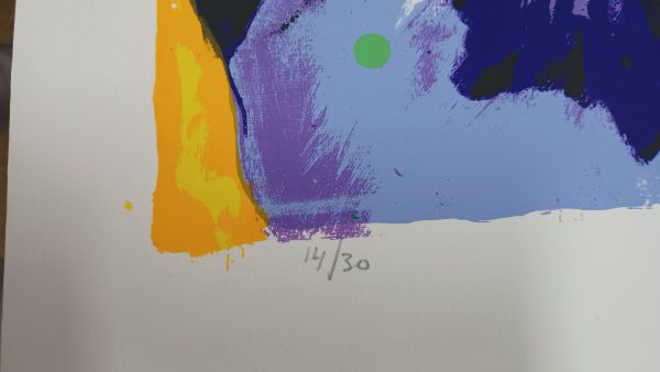 grafiek Roelof Hofman  - Blue Violet 80 x 70 cm - Afbeelding 3