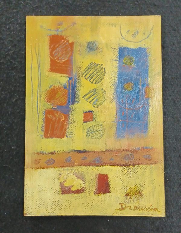 schilderij Dominique Draussin - Abstract 19 x 28 cm