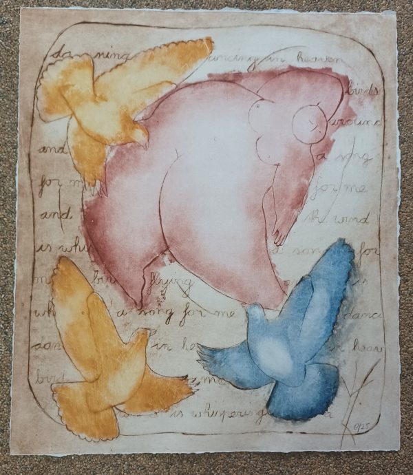 grafiek Ludy van  Huffel  - Dancing in heaven 47.5 x 56 cm - Afbeelding 2
