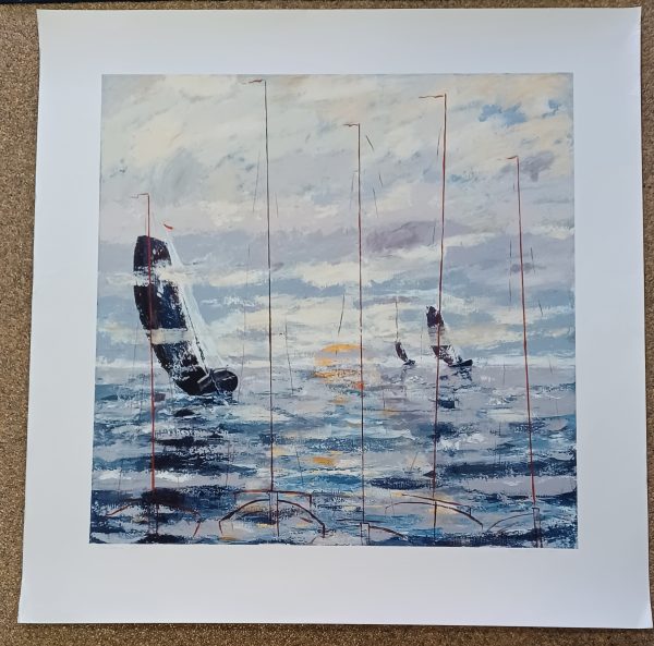 grafiek Frans Peeters -  Huiswaarts 90 x 90 cm