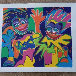 grafiek Marianne Naerebout  - Worlds 124 x 74 cm