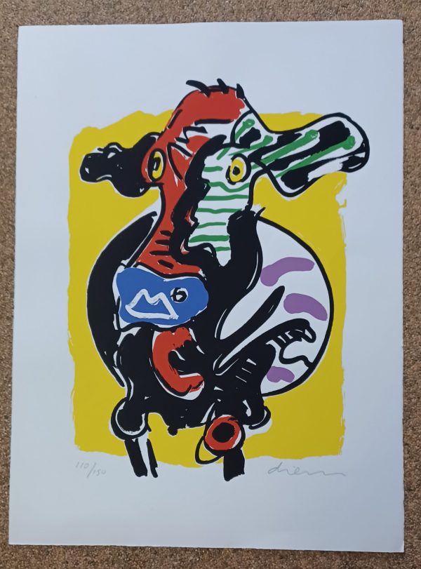 grafiek Peter Diem - Gele koe 56 x 76 cm