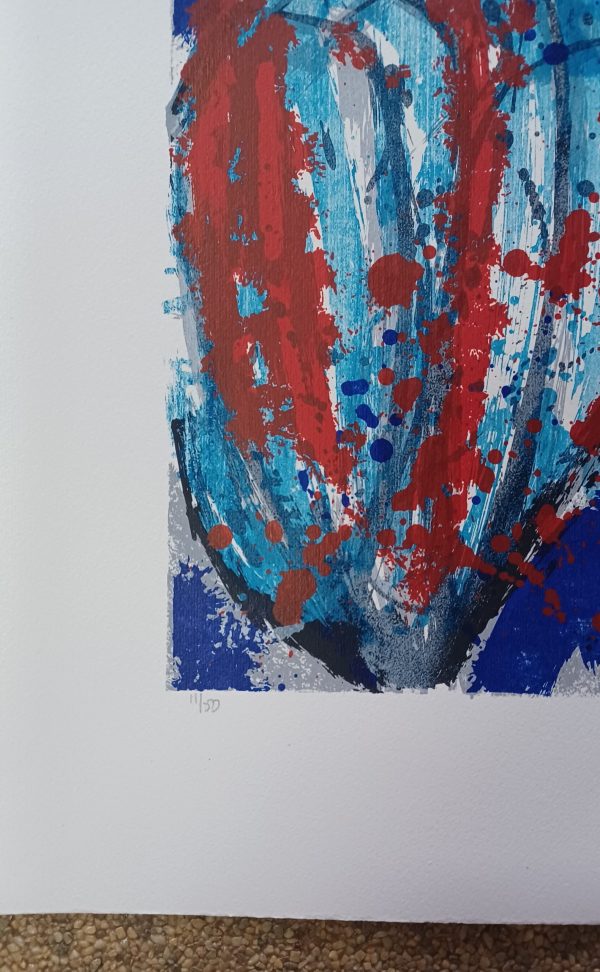 grafiek Ad van Hassel - Twee Rode Tulpen 50 x 60 cm - Afbeelding 2
