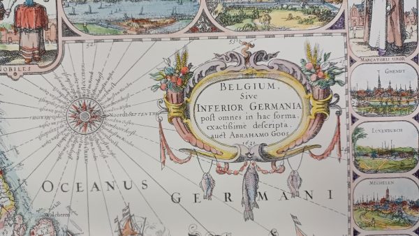 Historische kaart Abraham Goos - Kaart van Nederland 70 x 50 cm - Afbeelding 5