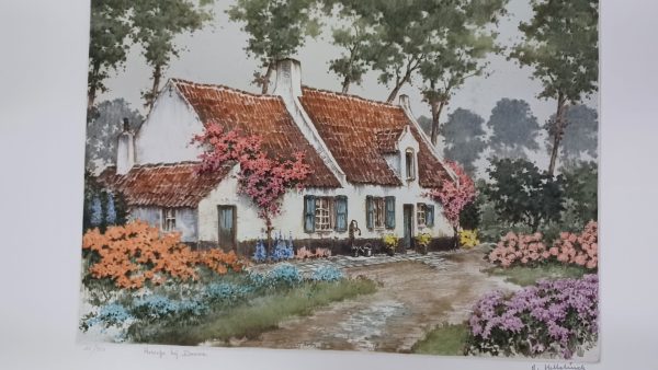 grafiek Roger Hebbelinck - Hoevetje bij damme 65 x 50 cm - Afbeelding 5