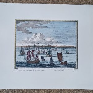 Historische prent Rotterdam een bloeiende koopstadt