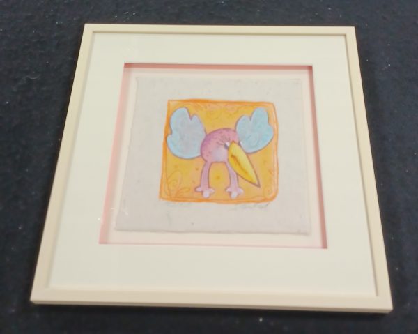 grafiek Sabine Tuchel - rare vogel II 43 x 41 cm - Afbeelding 2