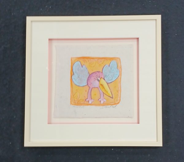 grafiek Sabine Tuchel - rare vogel II 43 x 41 cm - Afbeelding 3
