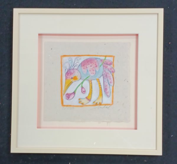 grafiek Sabine Tuchel - rare vogel I 43 x 41 cm - Afbeelding 3