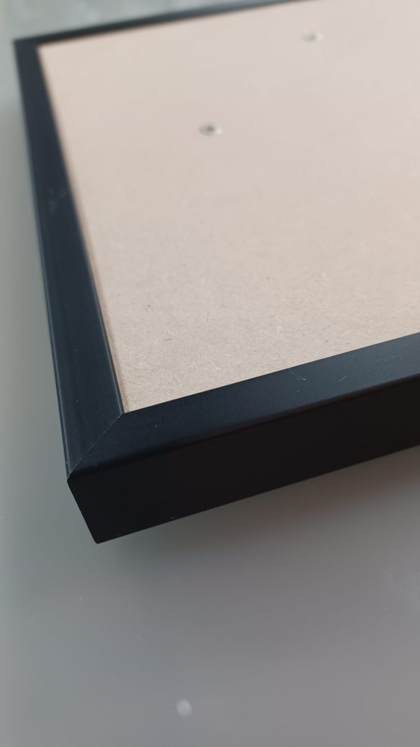 Wissellijst zwart aluminium plat profiel zonder glas 20 x 20 cm - Afbeelding 4
