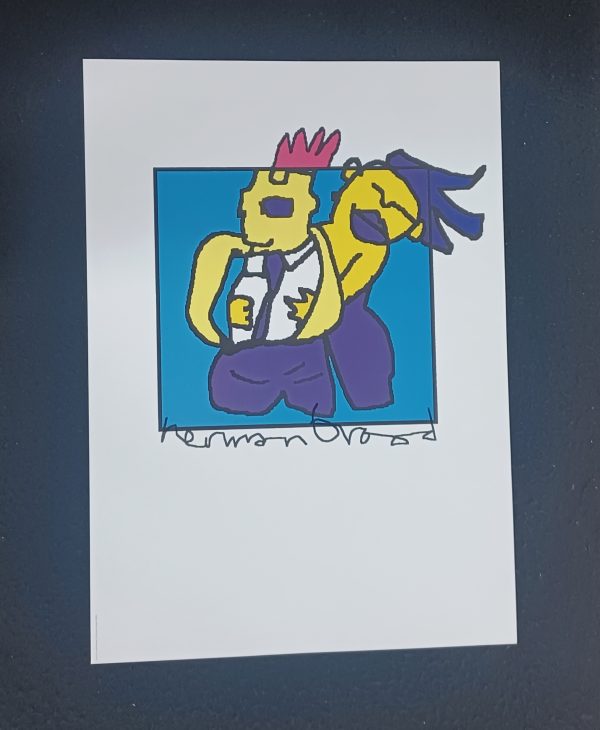 poster Herman Brood - titel onbekend 50 x 70 cm (achterop)