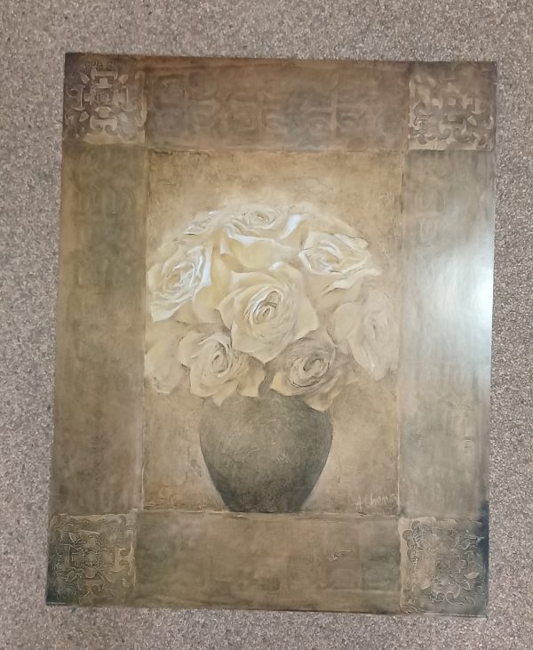 poster Wild Apple:  Albena Hristova - Bouquet of white roses 55.9 x 71.1 cm - Afbeelding 2