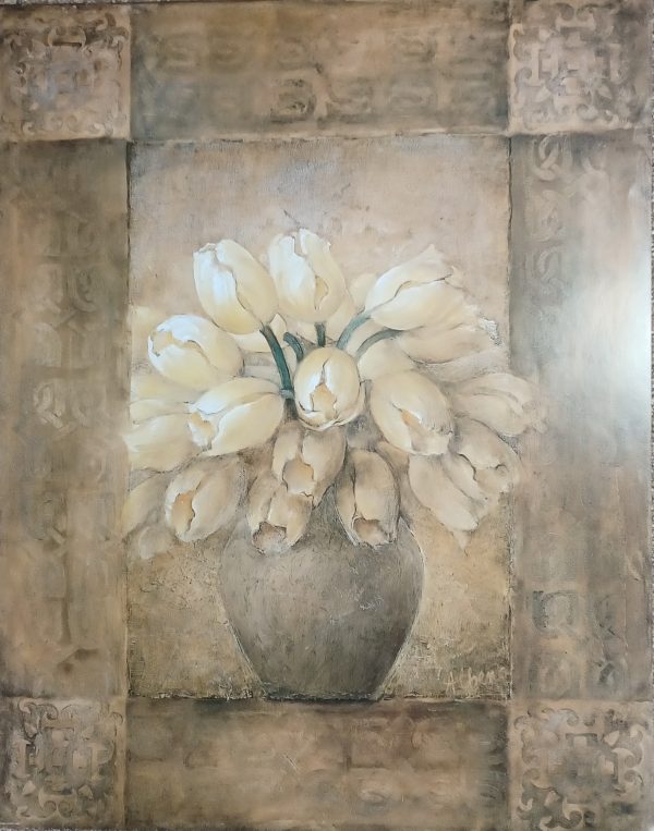 poster Wild Apple: Albena Hristova - Bouquet of white Tulips  55.9 x 71.1 cm