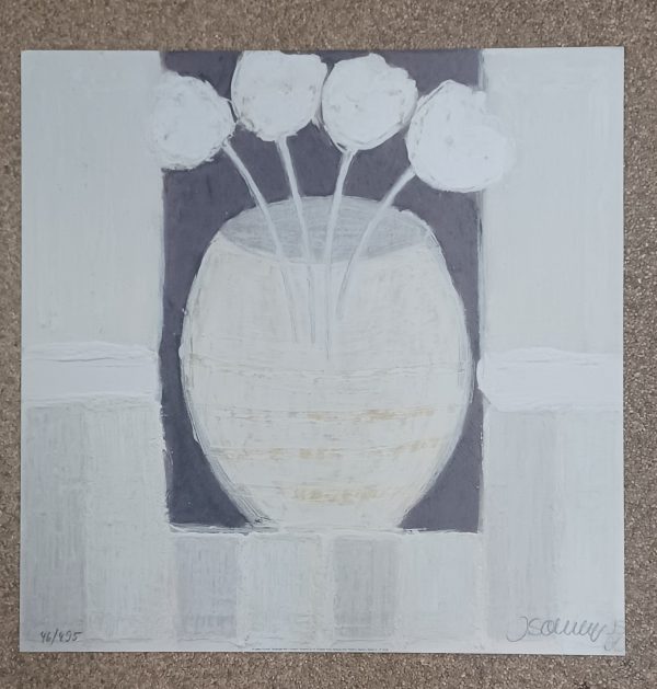 Gelimiteerde poster Universal Prints:  Juliane Sommer - Rectangles With 4 Flowers 60 x 60 cm - Afbeelding 2
