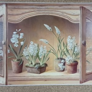 poster Art in Motion Fabrice Villeneuve - French cupboard- Hyacinths 80 x 60 cm