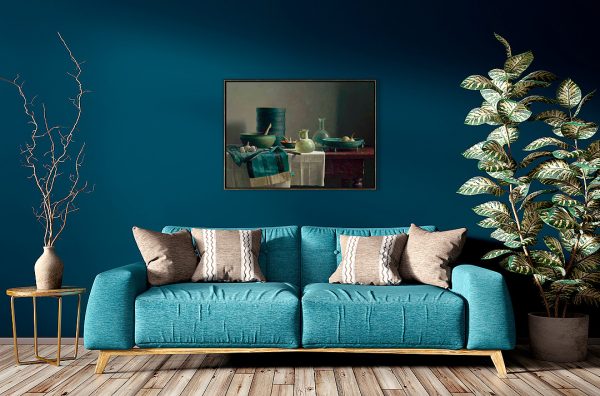 Giclee Henk Helmantel - Romeinse vaas op Spaanse tafel 76 x 61 cm - Afbeelding 3