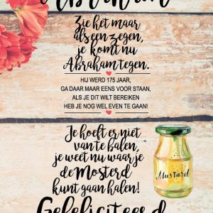 Mdf kaart van Hielko Abraham 12 x 16 cm