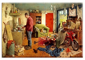 Art Revisited Koelkastmagneet Marius van Dokkum -  mannenhuishouding