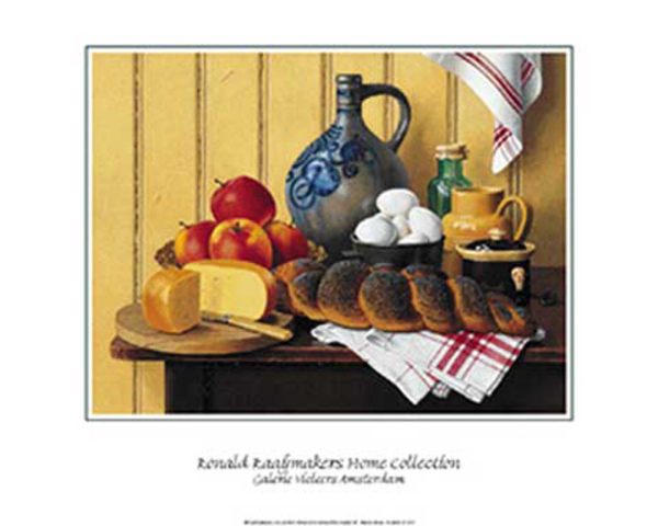 poster International Graphics: Ronald Raaijmakers - Käse und Brot 50 x 40 cm