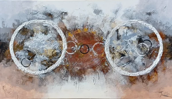 schilderij Twan van de Ven - Abstract 140 x 80 cm