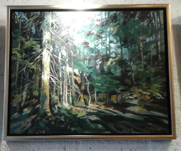 schilderij Fried Waterschoot - Nabij Ter Spegelt liggend 50 x 40 cm