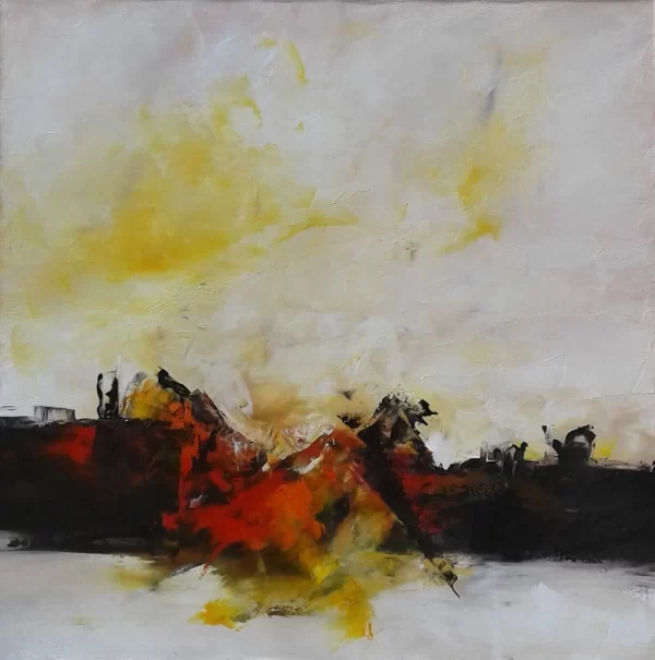 schilderij Christiane Middendorf - Abstract 90 x 90 cm
