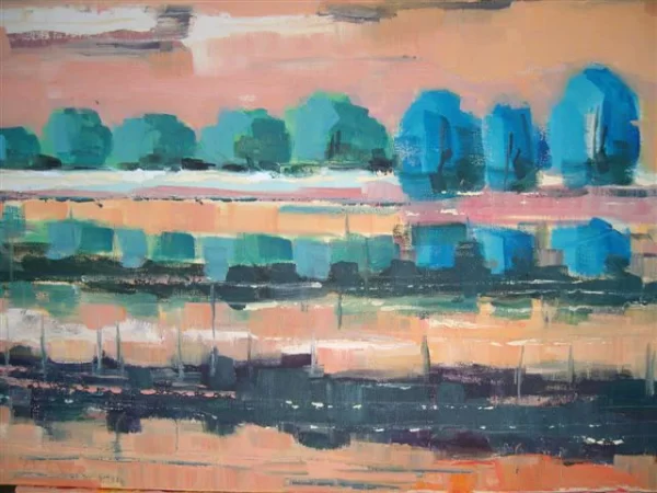 schilderij Louis Baeten - Woeste weide 40 x 30 cm