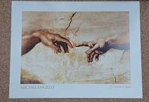poster Eurographics Michelangelo - La Creatione di Adamo 80 x 60 cm