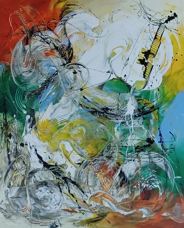 schilderij Christiane Middendorf - Quick Step III 100 x 120 cm - Afbeelding 3