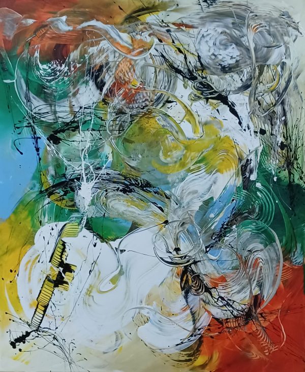 schilderij Christiane Middendorf - Quick Step III 100 x 120 cm - Afbeelding 4