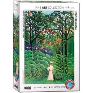 puzzel Eurographics Woman in an Exotic Forest - Henri Rousseau (1000)