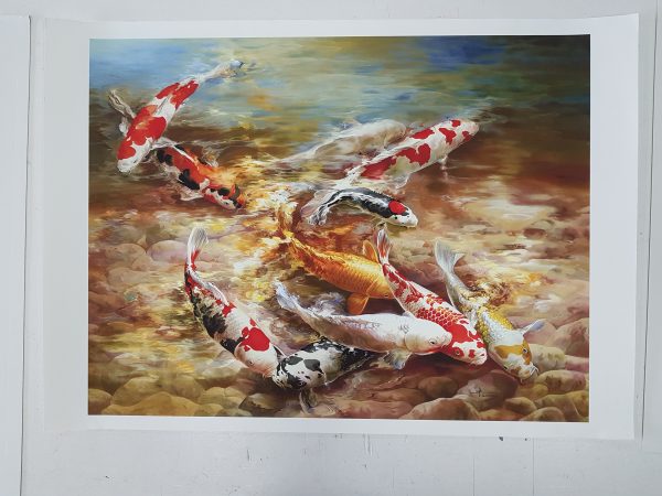 Giclee Giséle Vacca - Koi in the sun  92 x 66 cm - Afbeelding 2
