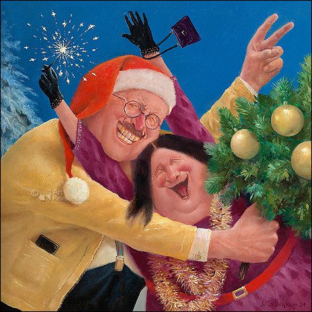 Kerstkaartenset Marius van Dokkum - Kerstdroom + Kerstpret - Afbeelding 3