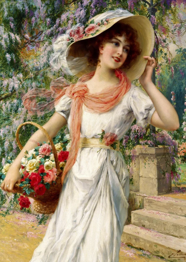 puzzel Enjoy puzzle Emile Vernon: The Flower Garden (1000) - Afbeelding 2