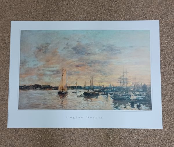 poster Verkerke: Eugéne Boudin - Bordeau le port 70 x 50 cm