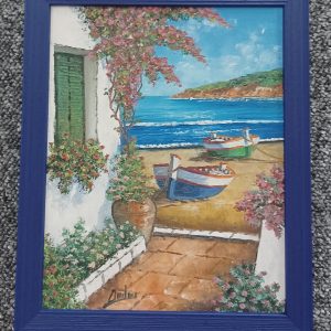 schilderij souveniers doekje 19 x 24 cm