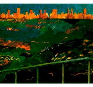 poster Jeroen Krabbé - View from a Balcony on Central Park 100 x 70 cm