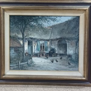 schilderij Maarten Huisman - Boerenerf 50 x 40 cm