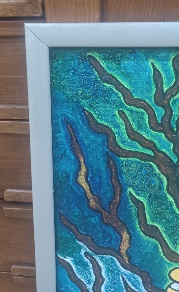 schilderij Marlies van Wezel - Fish 60 x 50 cm - Afbeelding 2