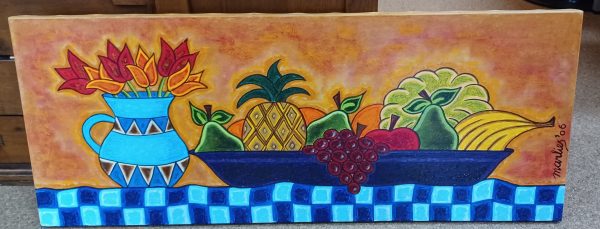 schilderij Marlies van Wezel - stilleven 100 x 40 cm - Afbeelding 2