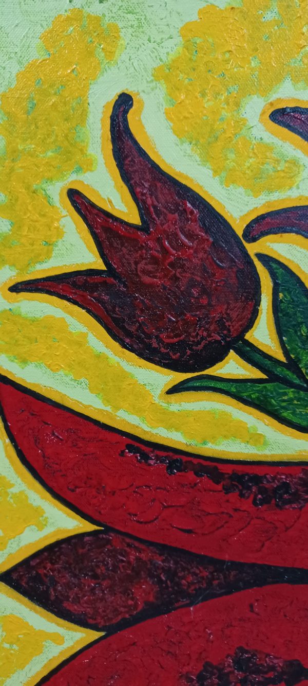schilderij Marlies van Wezel - Tulpenboom 70 x 90 cm - Afbeelding 2