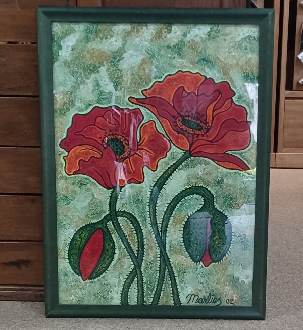 schilderij Marlies van Wezel - Klaproos 50 x 70 cm - Afbeelding 3