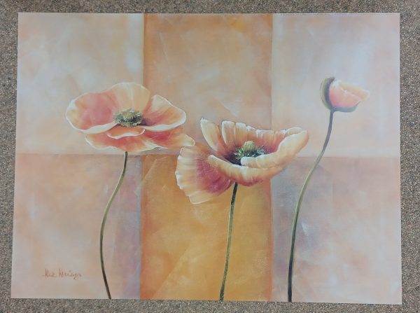 poster Platin Art  Henk Konings - Poppy I 80 x 60 cm