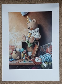 poster Art House Wahed Khakdan - Der Jecken Teddy (de gekke teddybeer) 60 x 80 cm