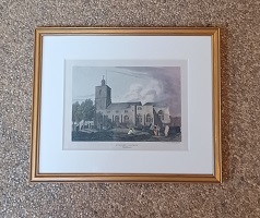 ets artiest onbekend - Stepney Church Middlesex 25.5 x 20.5 cm buitenmaat