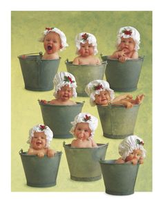 poster Ricordi Anne Geddes – 8 maids a milking 20 x 25 cm