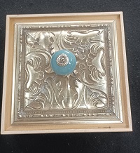 juwelenkistje Oud zilver met white wash 21 x 21 cm - Afbeelding 2